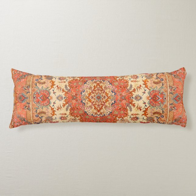 Persia Tabriz Dusty Tan Red Blues  Seitenschläferkissen (Vorderseite)