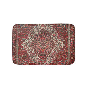 Persian Bakhtiari Deep Dark Red Tan Badematte