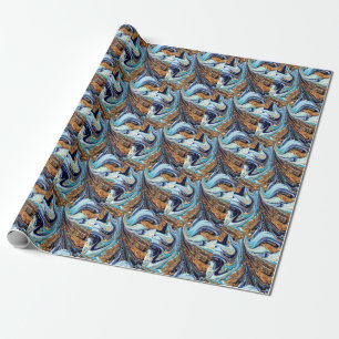 Persian Blue Agate: Oriental Luxury Texture Geschenkpapier