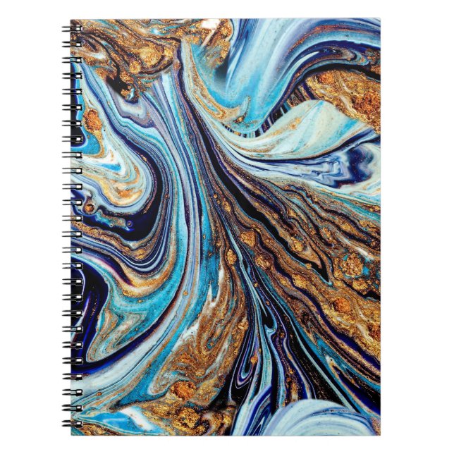 Persian Blue Agate: Oriental Luxury Texture Notizblock (Vorderseite)