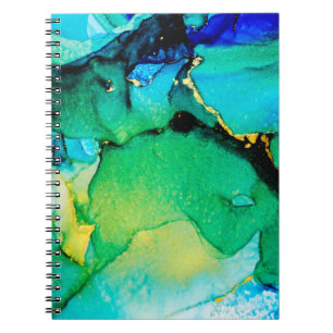 PERSIAN BLUE, Chartreuse grün. Sehr schöne Kunst Notizblock