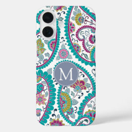 Persian Boteh Paisley Pattern Monogram Samssung C iPhone 16 Hülle