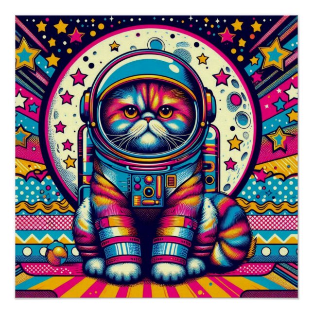 PERSIAN CAT-ASTRONAUT 6 POSTER (Vorderseite)