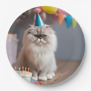 Persian Cat Birthday Party Pappteller