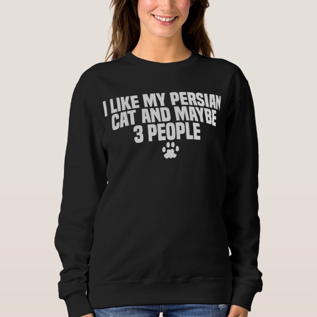 Persian Cat Breed Sweatshirt (Vorderseite)