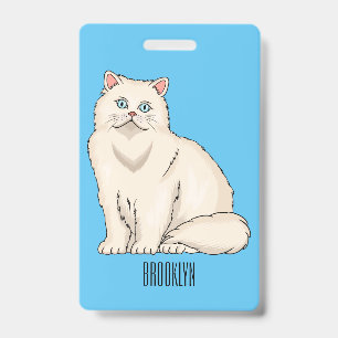 Persian cat cartoon illustration ausweis
