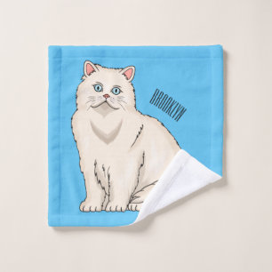 Persian cat cartoon illustration badhandtuch set