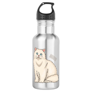 Persian cat cartoon illustration edelstahlflasche