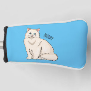 Persian cat cartoon illustration golf headcover