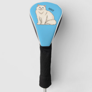 Persian cat cartoon illustration golf headcover
