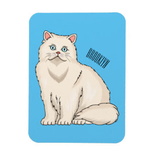 Persian cat cartoon illustration magnet