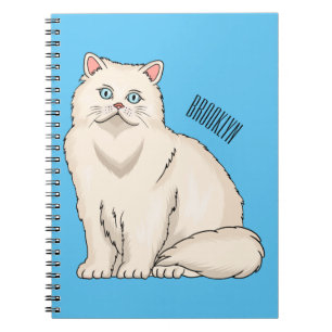 Persian cat cartoon illustration notizblock