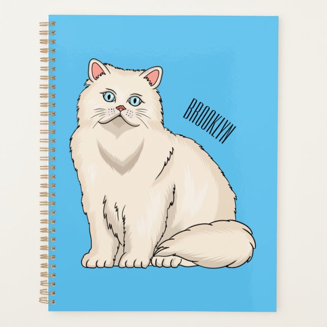 Persian cat cartoon illustration planer (Vorderseite)