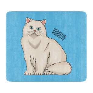 Persian cat cartoon illustration schneidebrett