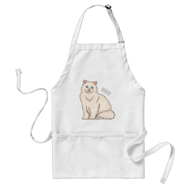 Persian cat cartoon illustration schürze (Vorne)