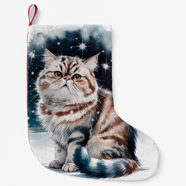 Persian Cat Christmas Xmas Strumpf Kleiner Weihnachtsstrumpf (Vorderseite)