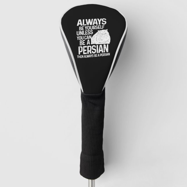 Persian Cat gift Golf Headcover (Vorderseite)