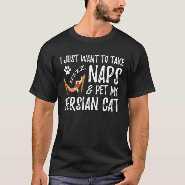 Persian Cat Mom Nap  Cat   Idea T-Shirt (Vorderseite)