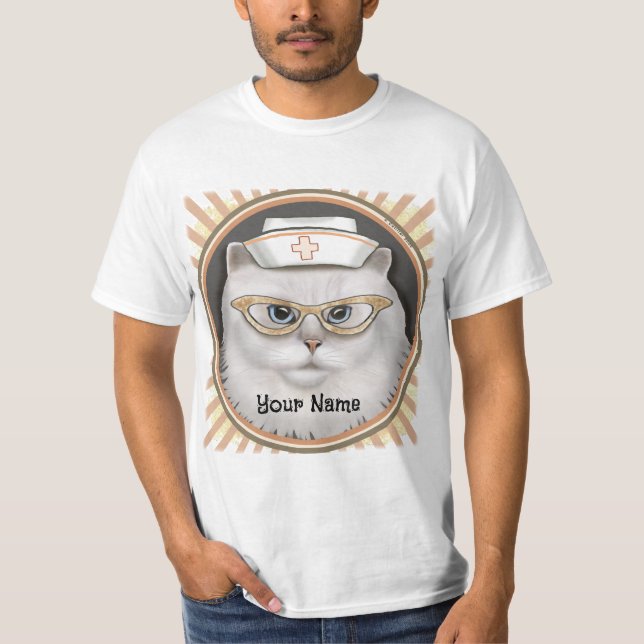 Persian Cat Nurse  T-Shirt (Vorderseite)