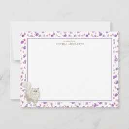 Persian Cat Personalisiert Stationery Mitteilungskarte