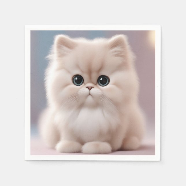 Persian Cat Playful Kitten Serviette (Vorderseite)