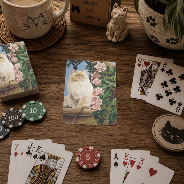 Persian Cat RosesDryad Spielkarten (Von Creator hochgeladen)
