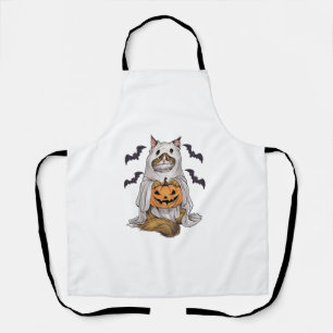 Persian Cat Witch Hat Pumpkins Halloween-Kostüm Schürze