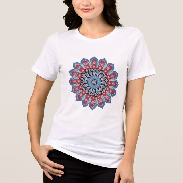 Persian Enamel Art (Minakari)  -T-shert Tri-Blend Shirt (Vorderseite)