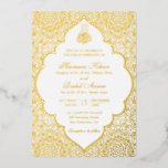Persian Girih Artistic Laced Islamic Wedding Folieneinladung<br><div class="desc">Beautiful invitations and stationery for special occasions and festivals are available in both physical and digital formats. We can extend any design into matching items such as RSVP cards,  labels,  envelopes,  and more. Customization is available upon request. Looking forward to hearing from you!</div>
