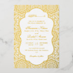 Persian Girih Artistic Laced Islamic Wedding Folieneinladung<br><div class="desc">Beautiful invitations and stationery for special occasions and festivals are available in both physical and digital formats. We can extend any design into matching items such as RSVP cards,  labels,  envelopes,  and more. Customization is available upon request. Looking forward to hearing from you!</div>