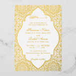 Persian Girih Artistic Laced Islamic Wedding Folieneinladung<br><div class="desc">Beautiful invitations and stationery for special occasions and festivals are available in both physical and digital formats. We can extend any design into matching items such as RSVP cards,  labels,  envelopes,  and more. Customization is available upon request. Looking forward to hearing from you!</div>