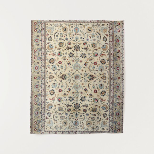 Persian Kashan Dustan Baby Blue  Wandteppich (Vorderseite)