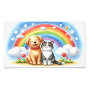 Persian Kitten and Dog Poster - Online kaufen
