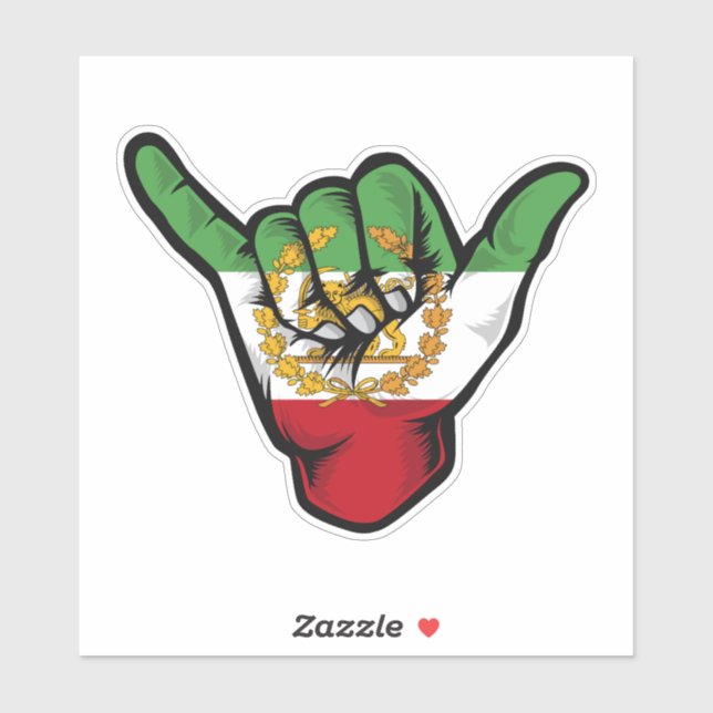 Persian Lion Shaka Hand Aufkleber (Blatt)