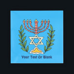 Persian Magen David Menorah Acryl Tablett<br><div class="desc">Dieses Bild wurde aus einer antiken persischen jüdischen Fliese mit einer Menorah mit einem Magen David (Stern von David) gerahmt von Olivenzweigen. Die Unvollkommenheiten des originalen,  handbemalten Bildes wurden bewahrt. Fügen Sie oben Ihren eigenen Text hinzu.</div>