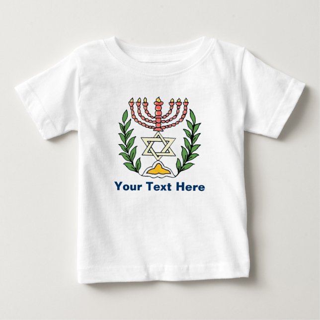 Persian Magen David Menorah Baby T-shirt (Vorderseite)