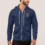 Persian Magen David Menorah Hoodie<br><div class="desc">Dieses Bild wurde aus einer antiken persischen jüdischen Fliese mit einer Menorah mit einem Magen David (Stern von David) gerahmt von Olivenzweigen. Die Unvollkommenheiten des originalen,  handbemalten Bildes wurden bewahrt.</div>