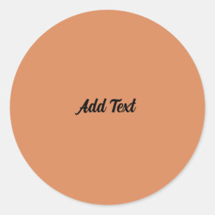 Persian Orange Add Text Custom Runder Aufkleber