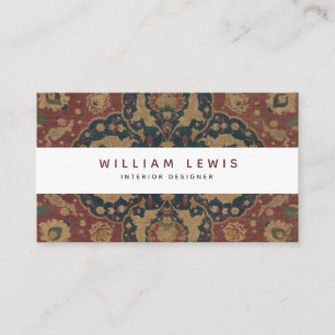 Persian Rubel Interior Designer Business Card Visitenkarte