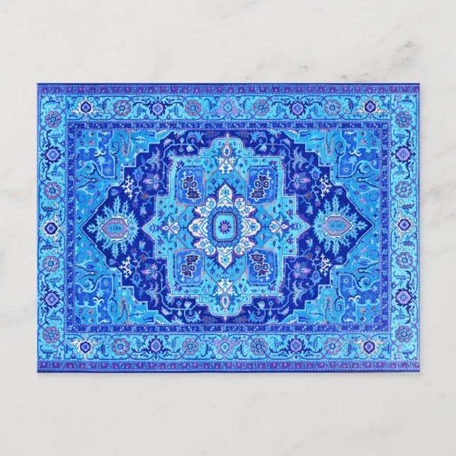 PERSIAN RUG - Blau Postkarte (Vorderseite)