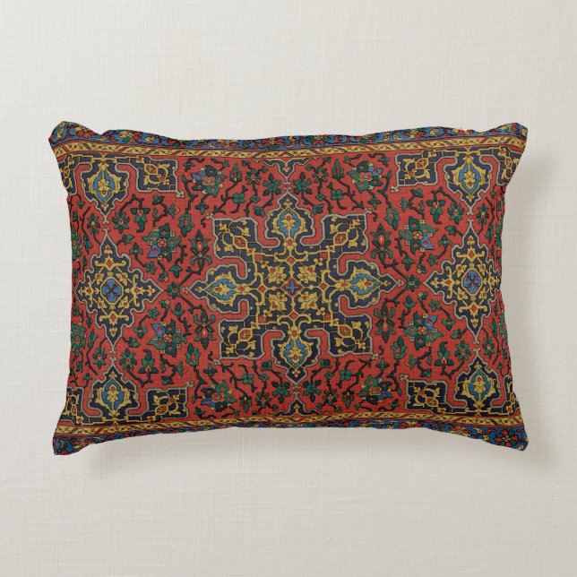 Persian Rug Carpet Red Blue Classic Dekokissen (Vorderseite)