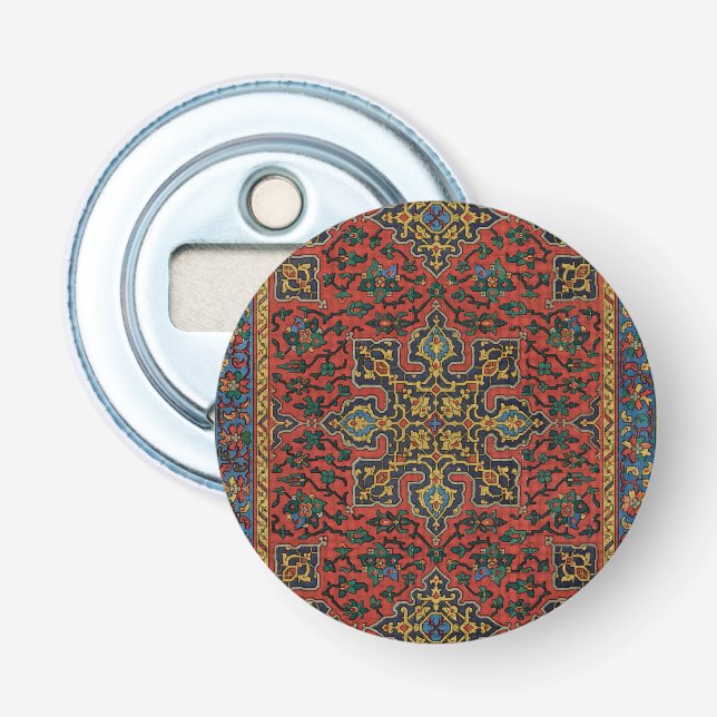 Persian Rug Carpet Red Blue Classic Flaschenöffner (Vorderseite)