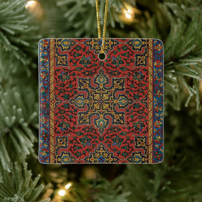 Persian Rug Carpet Red Blue Classic Keramikornament (Baum)