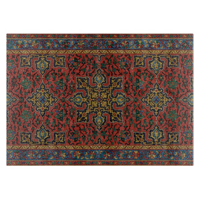 Persian Rug Carpet Red Blue Classic Schneidebrett (Vorderseite)