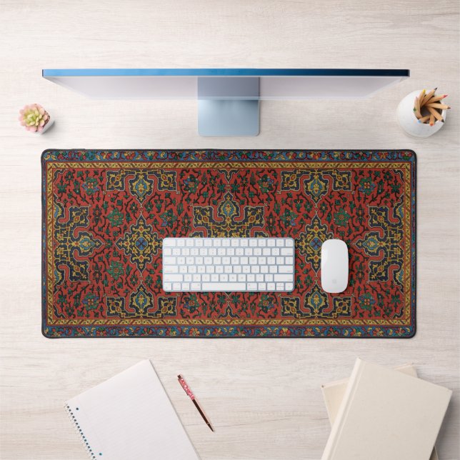Persian Rug Carpet Red Blue Classic Schreibtischunterlage (Büro 1)