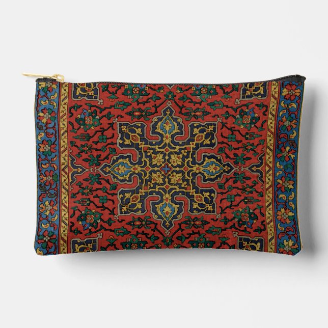 Persian Rug Carpet Red Blue Classic Zubehörtasche (Vorderseite)