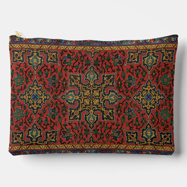 Persian Rug Carpet Red Blue Classic Zubehörtasche (Vorderseite)