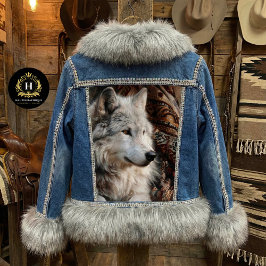 Persian Rug White Wolf Portrait Seidenpapier