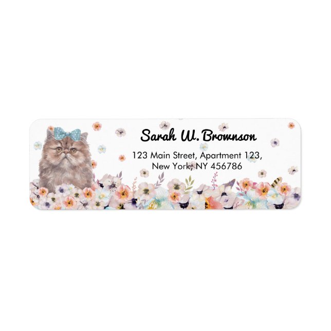 Persian Shirazi Cat Niedliche Gesichtspflegedesign (Vorne)