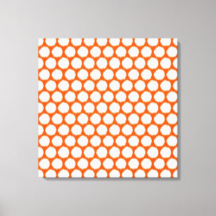 Persimmon Asian Moods Ikat Dots Leinwanddruck